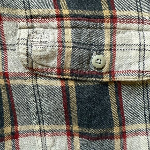 Timberland Plaid Flannel Shirt XL 100% Cotton Long Sleeve Outdoor - Picture 5 of 5